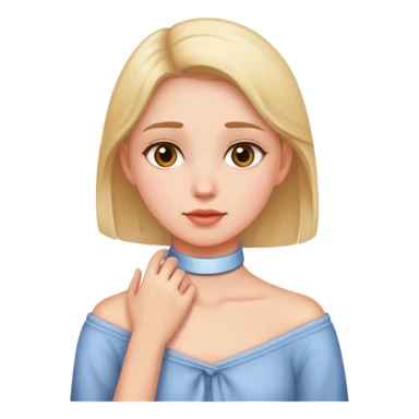 Girl hand around neck sticker