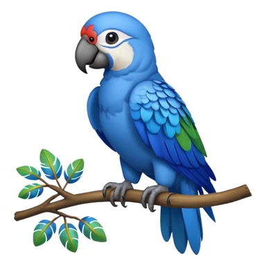 Blue parrot sticker