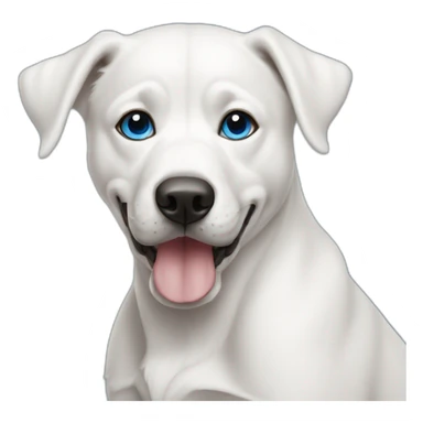 Perro blanco con ojos azules sticker