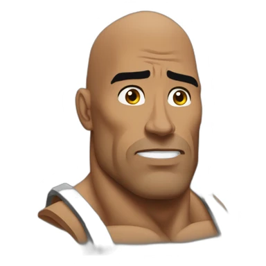 The rock showing disapproval sticker