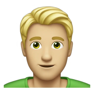 Blonde green eyed man sticker