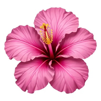pink and brown hibiscus sticker