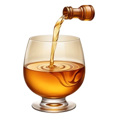 Pouring whisky sticker
