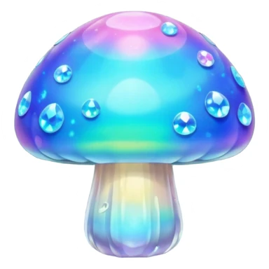 opal crystal mushroom sticker