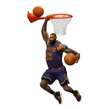 LeBron James dunking  sticker