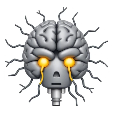 electrocuted brain sticker