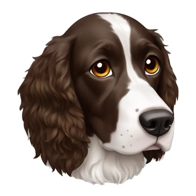 Liver and white springer spaniel sticker