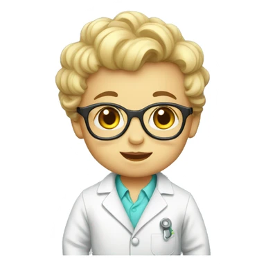a baby scientist sticker