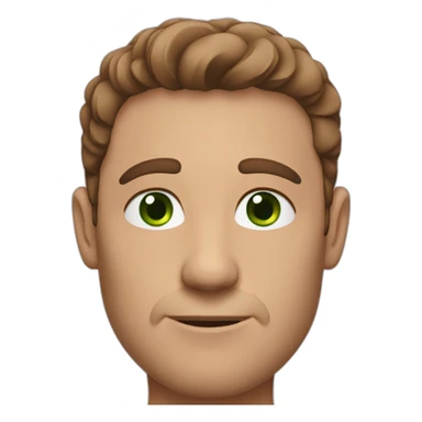 Man with green eyes and brown hair sticker