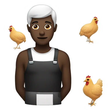 dark person with chicken sticker