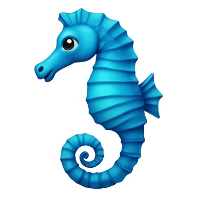 blue sea horse sticker