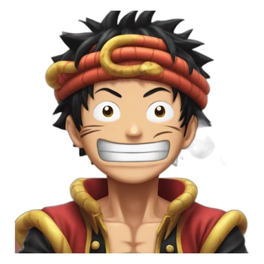 Luffy snake man one piece sticker