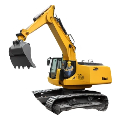 Rabbit on Excavator  sticker