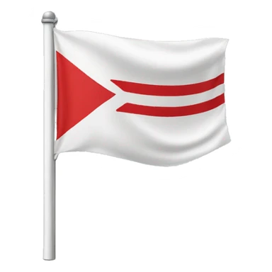 White flag with red Line horizontally in the middle sticker
