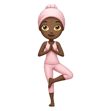yoga girl light pink clothes  sticker