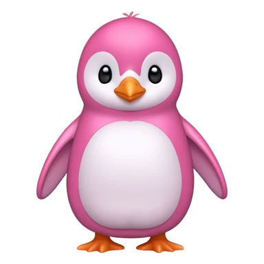 Pink penguin sticker