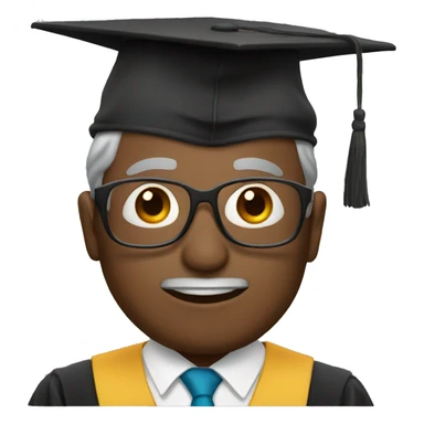 professor with graduation cap sticker