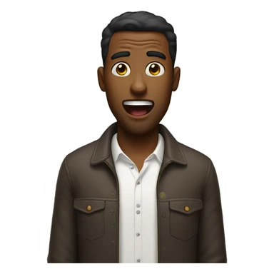 Surprised American Man with torso sticker