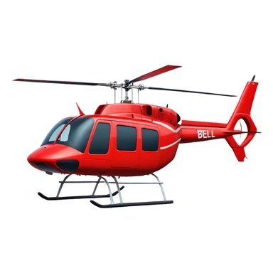 Bell 206 - Bell Helicopter (Model Year: 2021) (Iconic colour: Red) sticker