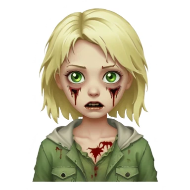 blonde zombie girl  sticker
