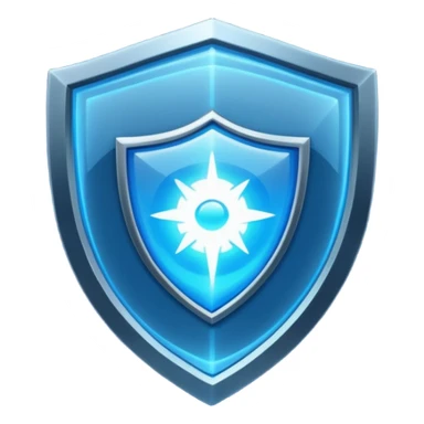 high tech space energy shield sticker