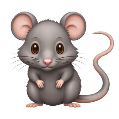 big rat with long tail emoji sticker