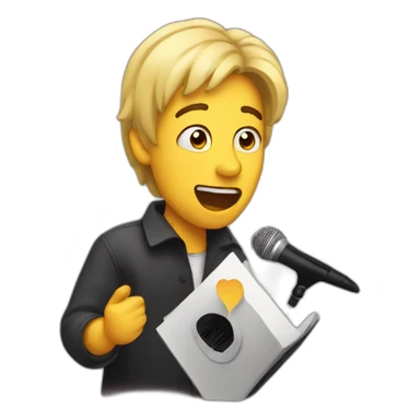A Person singing sticker