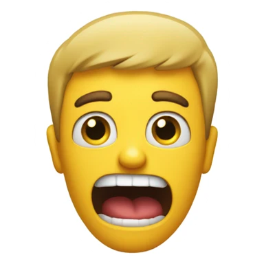 yellow emoji scared with hands up sticker