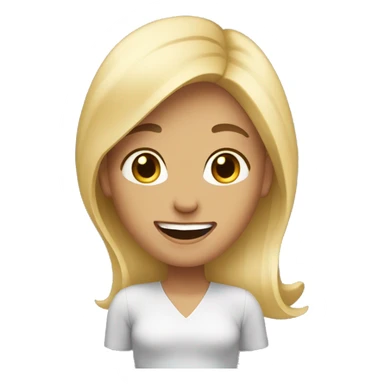 Nice girl with blonde hair laugher sticker