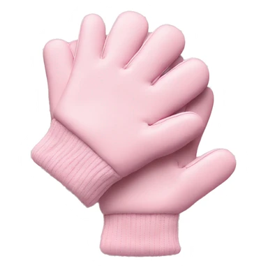 a baby pink set of gloves sticker