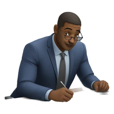 Architect looking at blueprints sticker