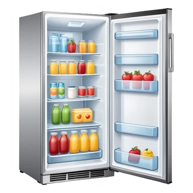 refrigerator with digital screen sticker