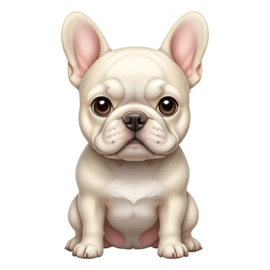 white frenchie dog sticker