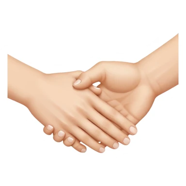 two white hands in a secret handshake sticker