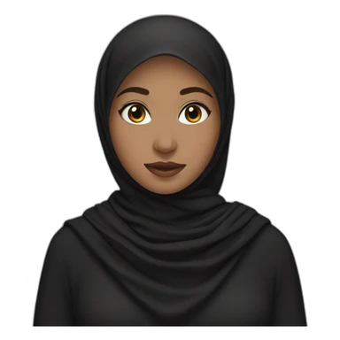 Girl in black hijab sticker