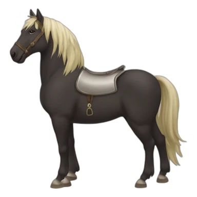kawai cheval sauvage sticker
