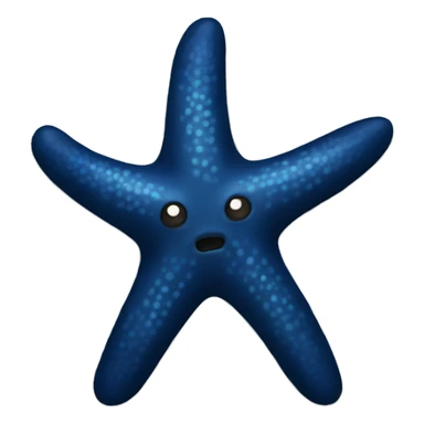 dark Blue starfish no face five legs sticker