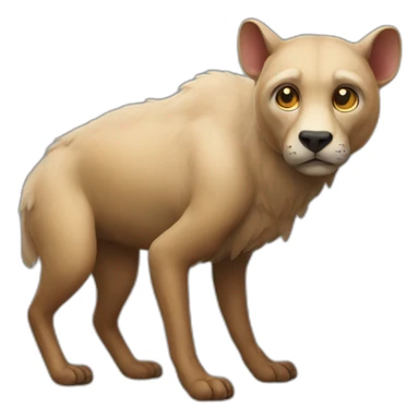 make cursed animal with big knees sticker