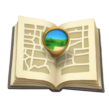 map pin in an open book sticker