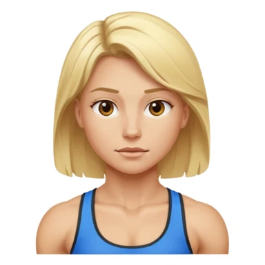 blonde athlete sticker