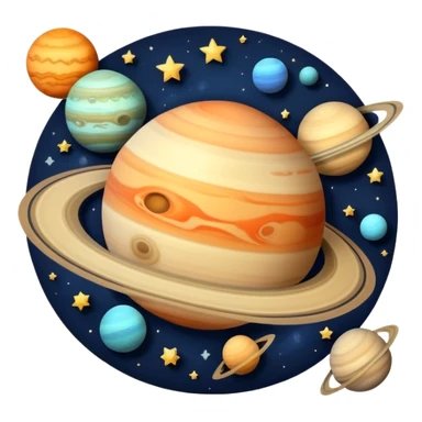 outer space with planets and stars sticker