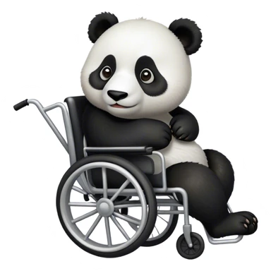 Panda in wheel chair sticker
