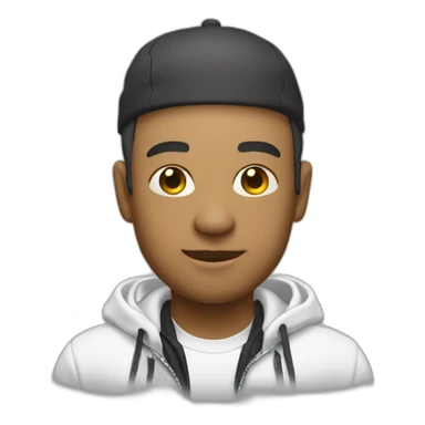 Rappeur blanc micro sticker