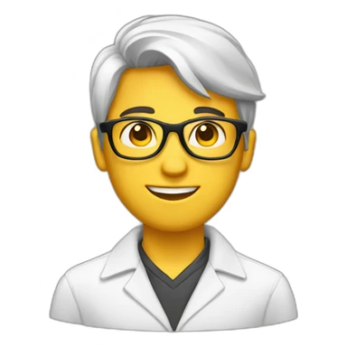 joven estudiante blanco con gafas sticker