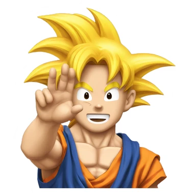 Goku (dragon ballz) waving sticker