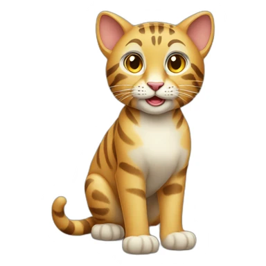 Safari Cat Full Body sticker