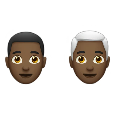 White and black men sticker