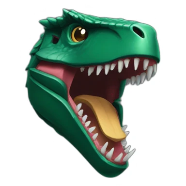 dark green vicious raptor head sticker
