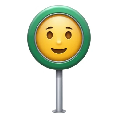 señal de pare con fondo verde sticker