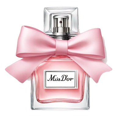 Light pink Miss Dior perfume with bow sticker